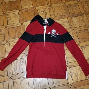 RARE Women's Rugby Ralph Lauren Hooded Rugby Polo
